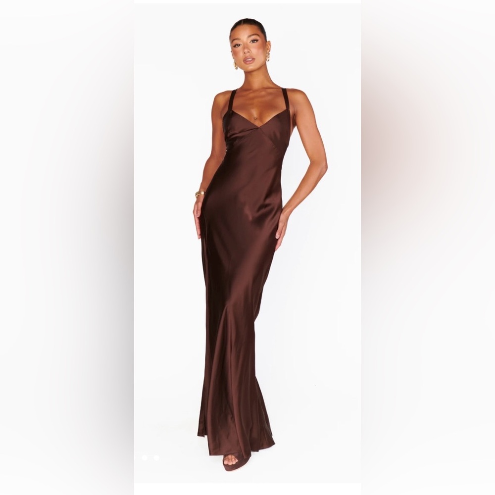 Show me your MUMU Anderson maxi dress in brown